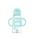 DR.BROWN'S pudelīte ar platu kaklu ar salmiņu un svaru, zaļa, 270 ml