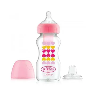 DR.BROWN'S buteliukas pereinamasis OPTIONS+ plačiu kakleliu