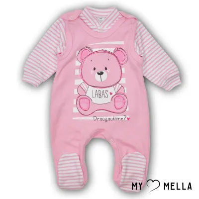 Kombinezoni un krekliņi "LABAS", rozā, 56-62cm.