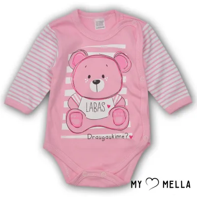 Smilšu krāsas ietinamais "LABAS", rozā, 56-62cm.