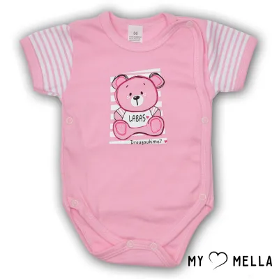 Smilšu krāsas ietinamais "LABAS", rozā, ar īsām piedurknēm