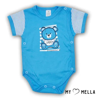 Smilšu krekls "LABAS", zils, ar īsām piedurknēm 56-62cm.