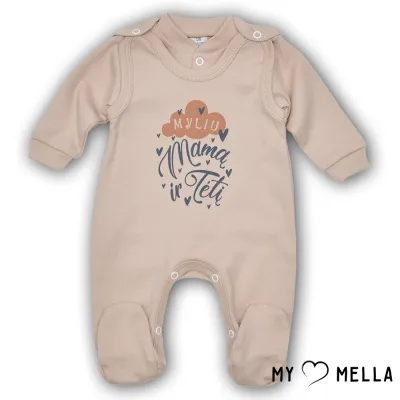 Šļūcēji un krekliņi "Mīlu", brūngani, 56-62cm.