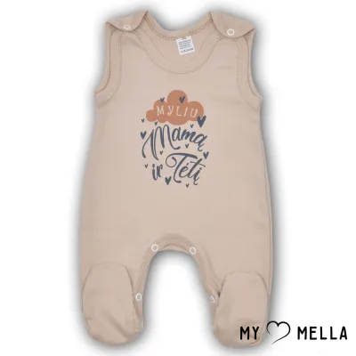 Šliaužtinukas "Myliu", rusvas, 56-62cm.