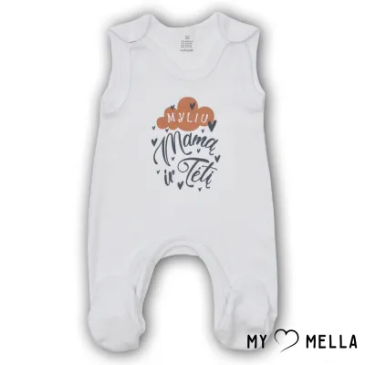 Šliaužtinukas "Myliu", balts, 56-62cm.