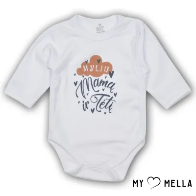 Smilšu krekls ar uzrakstu "Myliu", balts, 56, 62cm.