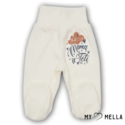 Bikses ar pēdiņām zīdaiņiem "Mīlu", dzeltenīgas, 56-62cm.