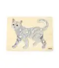 Viga Dėlionė ant padėklo su rankenėlėmis - katinas, 44612