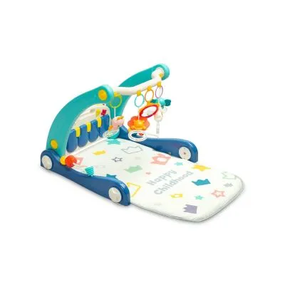 Toyz 2in1 staigulis ar attīstošu paklājiņu, Zils