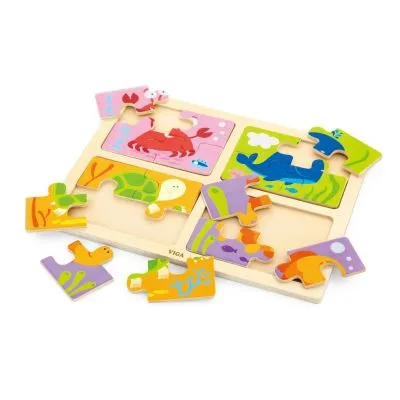 Viga puzle 4in1 - Jūra, 50190