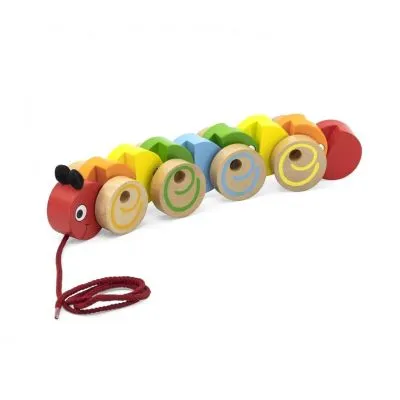 Koka vilkšanas rotaļlieta kāpurs 18M+ 59950