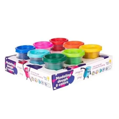GENIO KIDS NATŪRALUS PLASTILINAS - MODELINAS, 8 SPALVOS