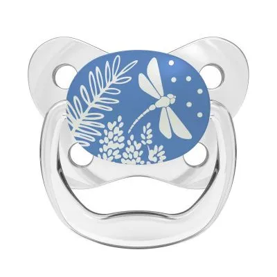 DR. BROWN'S tumšā spīdošā knupītis PreVent BUTTERFLY, rozā no