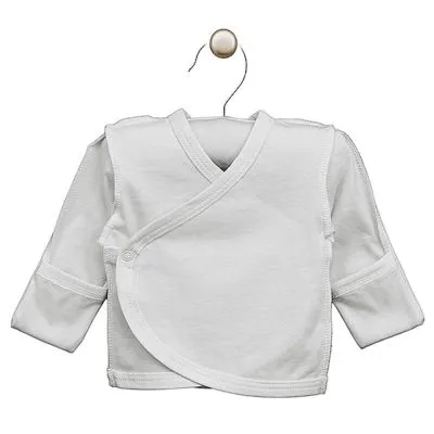 LORITA bodijs ar kreisajām šuvēm, kokvilna, balts, art. 