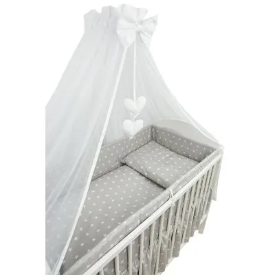 Ankras 6 daļu gultas veļas komplekts "Midi Gwiazdki" Pelēks