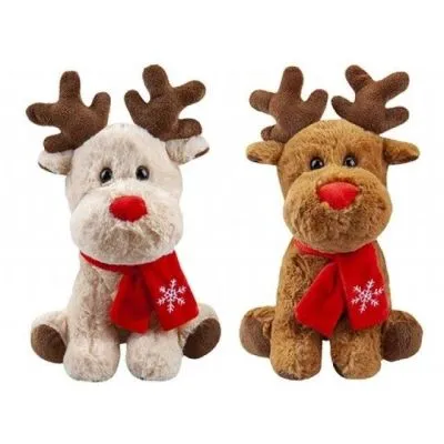 Mīksts briedis Roni ar šalli 25 cm.