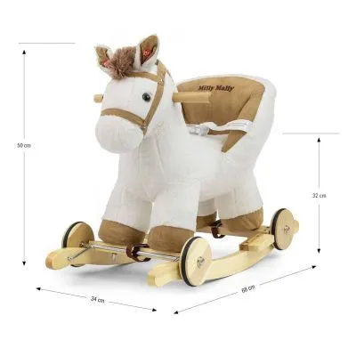 Milly Mally minkštas supamas arkliukas Polly, White, 12+