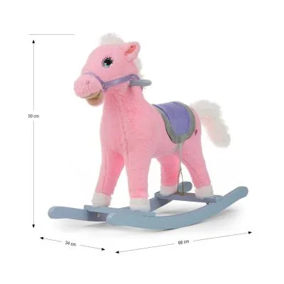 Milly Mally mīksts šūpuļzirgs Latek, Rozā, 18+