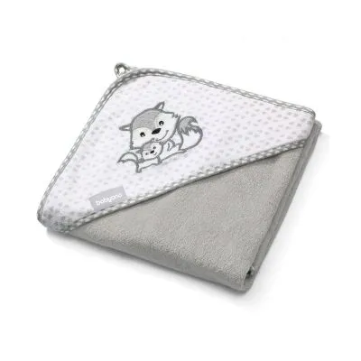 Babyono dvieļu komplekts ar kapuci, bambusa 100x100, pelēks