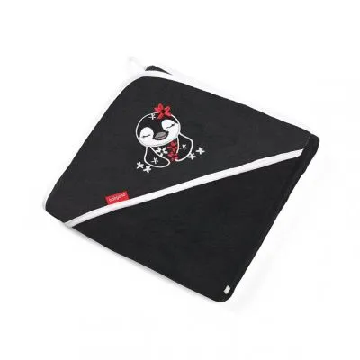 Babyono dvieļi ar kapuci no bambusa 85x85, melni, 343/02