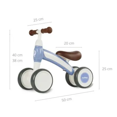 Qplay līdzsvara velosipēds Cutey Retro Blue