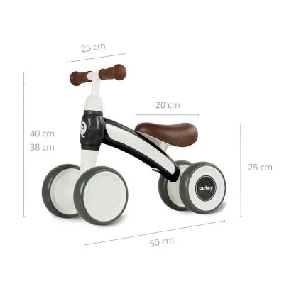 Qplay līdzsvara velosipēds Cutey Retro Black