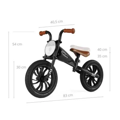 Qplay līdzsvara velosipēds Feduro Black