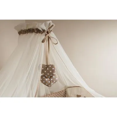 Ankras tiulinė lovytės aizkars/baldahīns Rabbit, Brūna