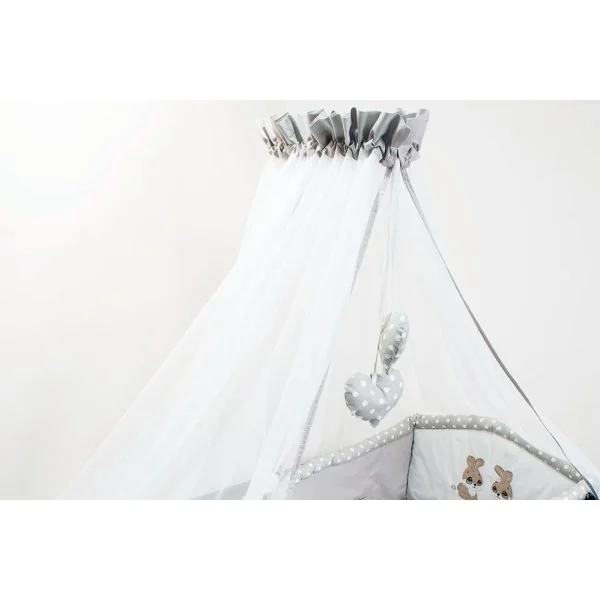 Ankras tilla gultiņa aizkars/baldahīns "Rabbit", Pelēks