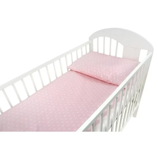 120/90 cm. Ankras 2 daļās gultas veļas komplekts "Rozeta", Rozā