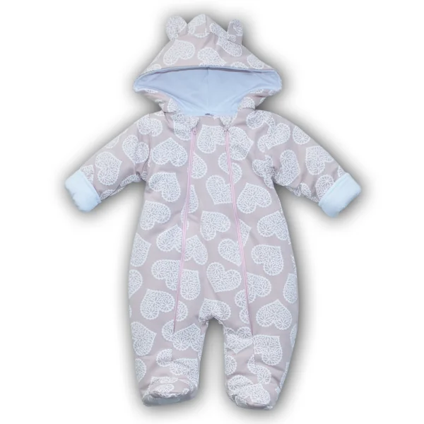 Siltināts kombinezons zīdaiņiem, Sirsniņas raibs, 62 cm.
