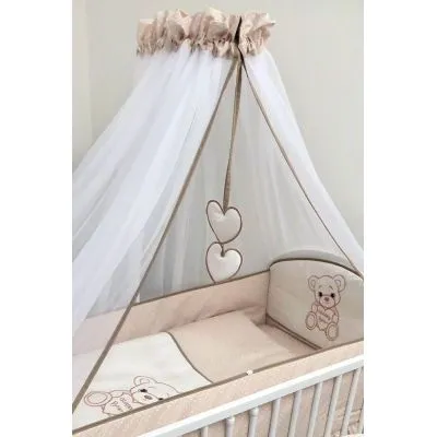 Ankras 6 daļu gultas veļas komplekts, Laimīgs lācis, brūns