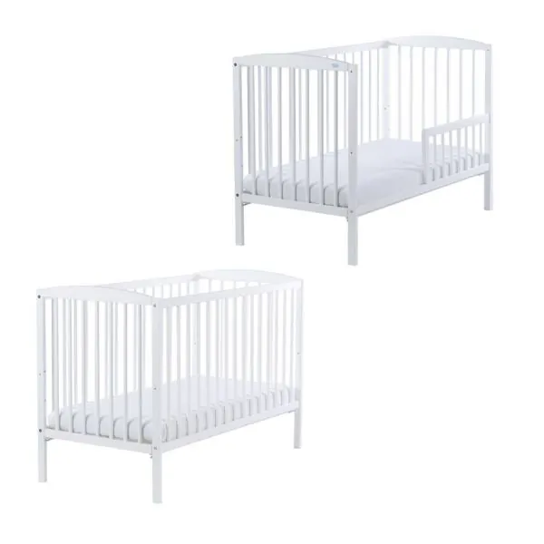 Gultiņa ar noņemamu sānu Drewex Bianco Delux, balta