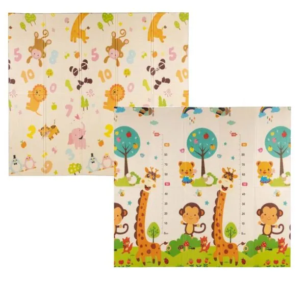 Mācību spēļu paklājiņš Play 180x200, Numbers&Giraffe