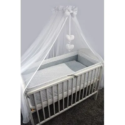 Ankras 6 daļu gultas veļas komplekts "Zvaigznītes Minky" Pelēks