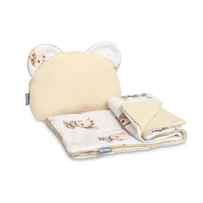 Sensillo 2 daļu ratiņu gultas veļas komplekts, Trusis