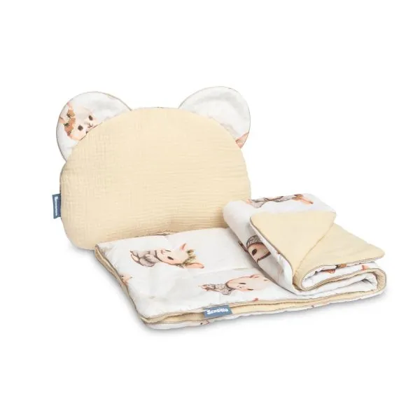 Sensillo 2 daļu ratiņu gultas veļas komplekts, Trusis