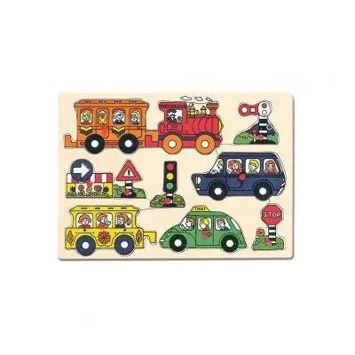 Bino medinė dėlionė "Transportas", 2+, BN88060