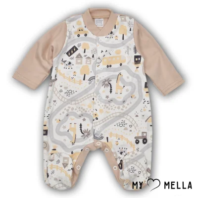 Kombinezons ar garām piedurknēm "Pilsēta", brūngans, 56, 62cm.