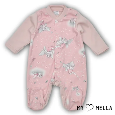 Kombinezons ar garām piedurknēm "Fejas", rozā, 56 cm.