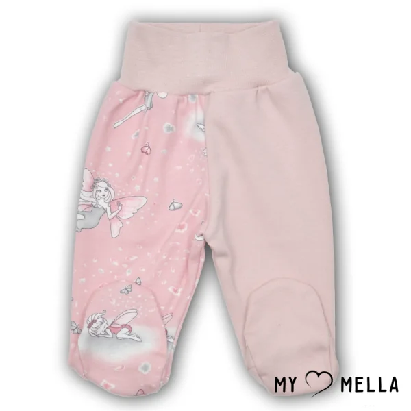 Kelnės su pėdutėmis kūdikiams "Fėjos", rožinė, 56, 62cm.