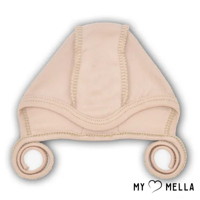 Cepure ar kreiso valdziņu šuvēm, kokvilna, balināta kakao, 56