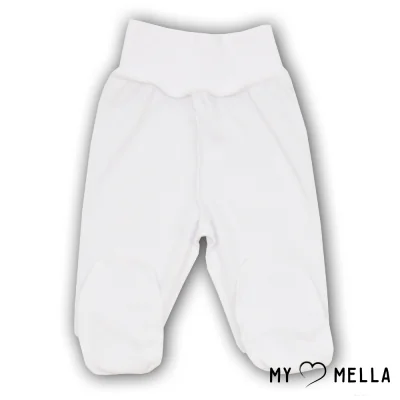 Bikses ar iekšējām vīlēm ar pēdiņām zīdaiņiem, baltas, 56 cm.