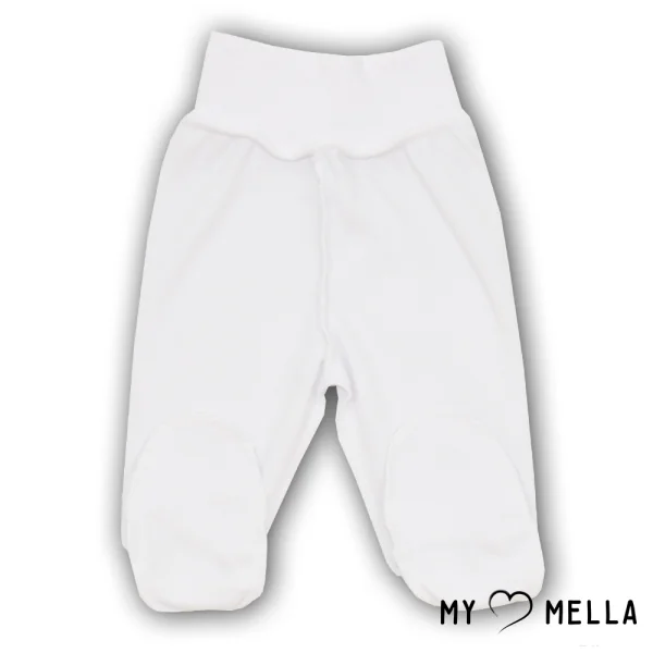 Bikses ar iekšējām vīlēm ar pēdiņām zīdaiņiem, baltas, 56 cm.