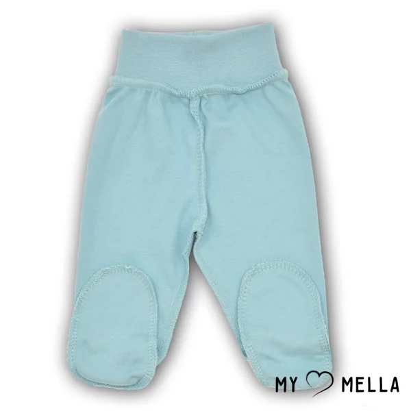 Bikses ar izšūtām vīlēm un pēdiņām zīdaiņiem, gaiši zilas, 56 cm.