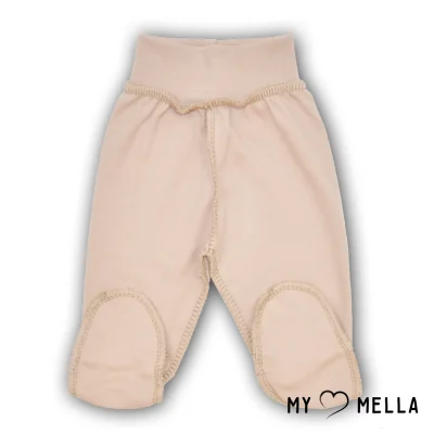 Bikses ar otrādi vērstām šuvēm un pēdiņām zīdaiņiem, balināta