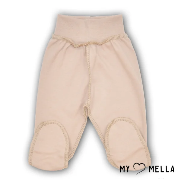 Bikses ar izgrieztām šuvēm un pēdiņām zīdaiņiem, balināta kakao, 56 cm.