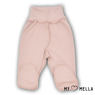 Bikses ar izšūtām šuvēm ar pēdiņām zīdaiņiem, rozā, 56 cm.