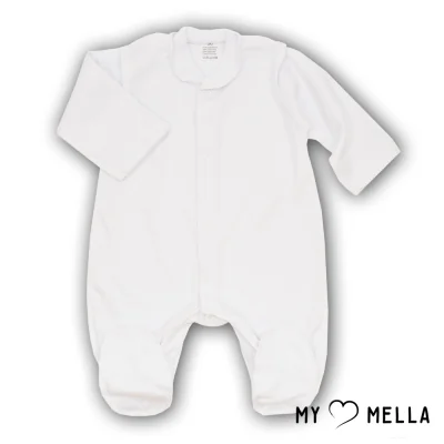 Kombinezons ar apgrieztām šuvēm, balts, 56 cm.