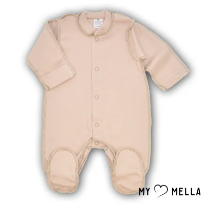 Kombinezons ar apgrieztām šuvēm, balināta kakao, 56 cm.